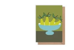Kiran Ravilious Pear Fruit Bowl Card