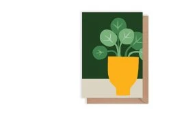 Kiran Ravilious Penny Yellow Plant Pot Card