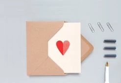 Ola Studio Foil Blocked Red Heart Card