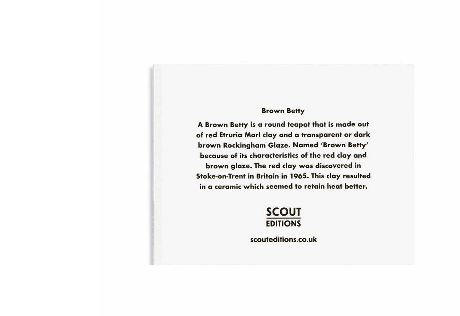 Scout Editions Brown Betty Card 4 Scout Editions Brown Betty Card - Image 2